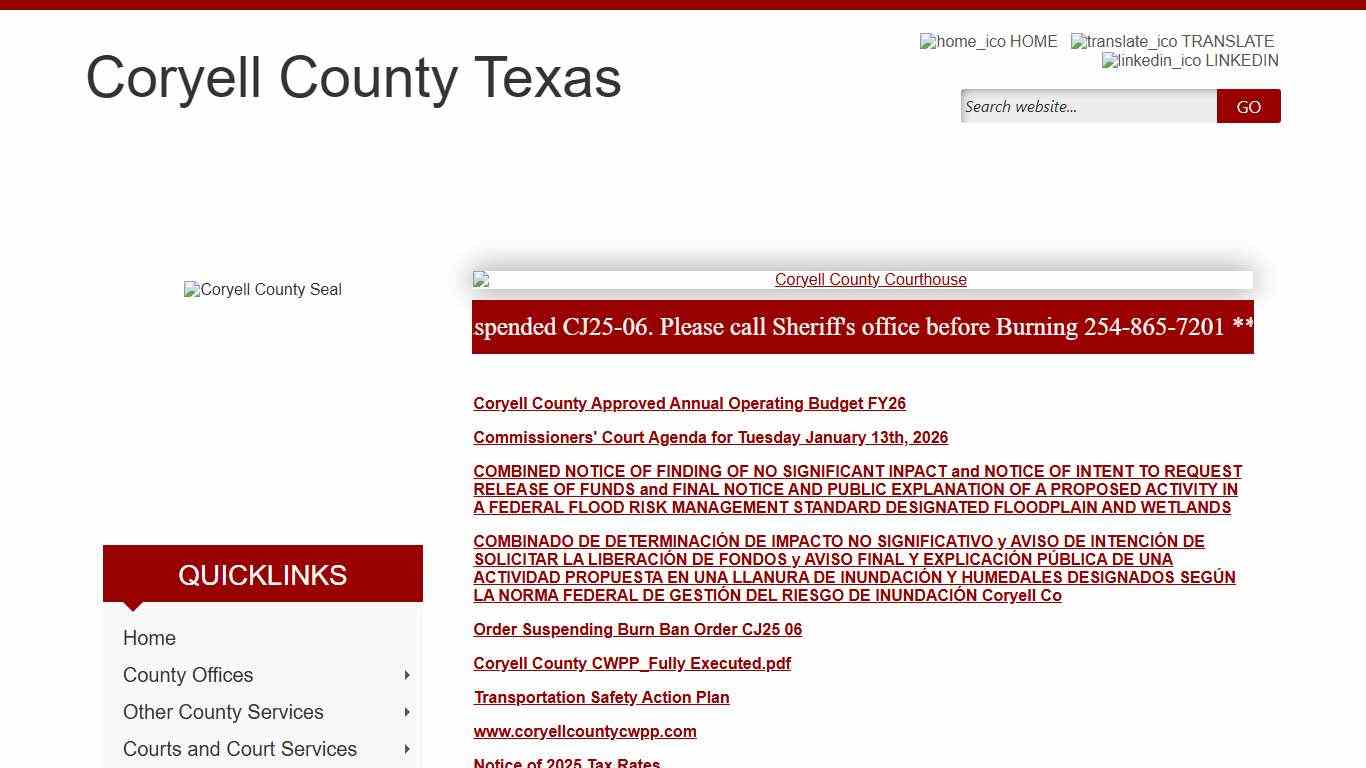 Home Page - Coryell County